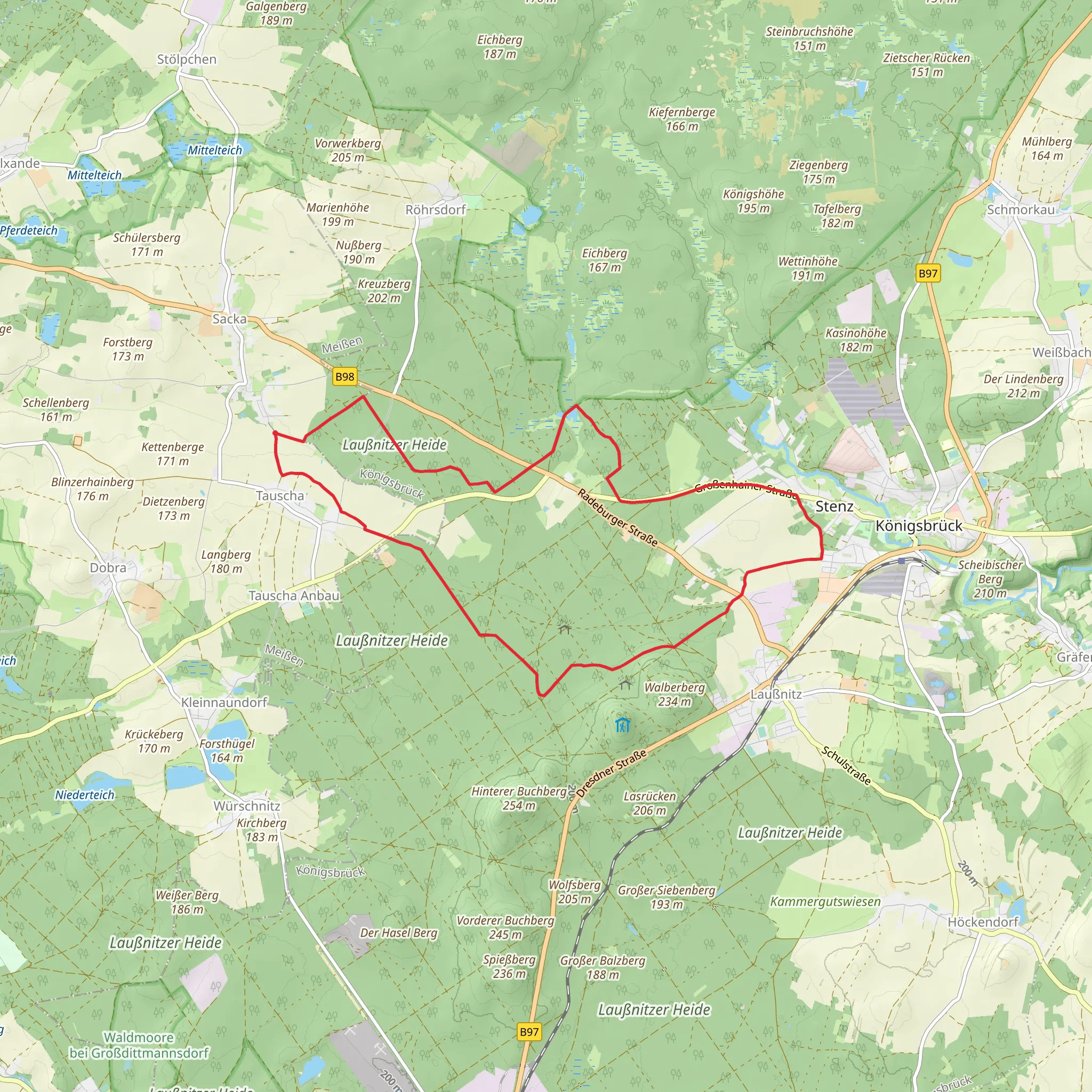 Laubnitzer Heide Loop mobile static map