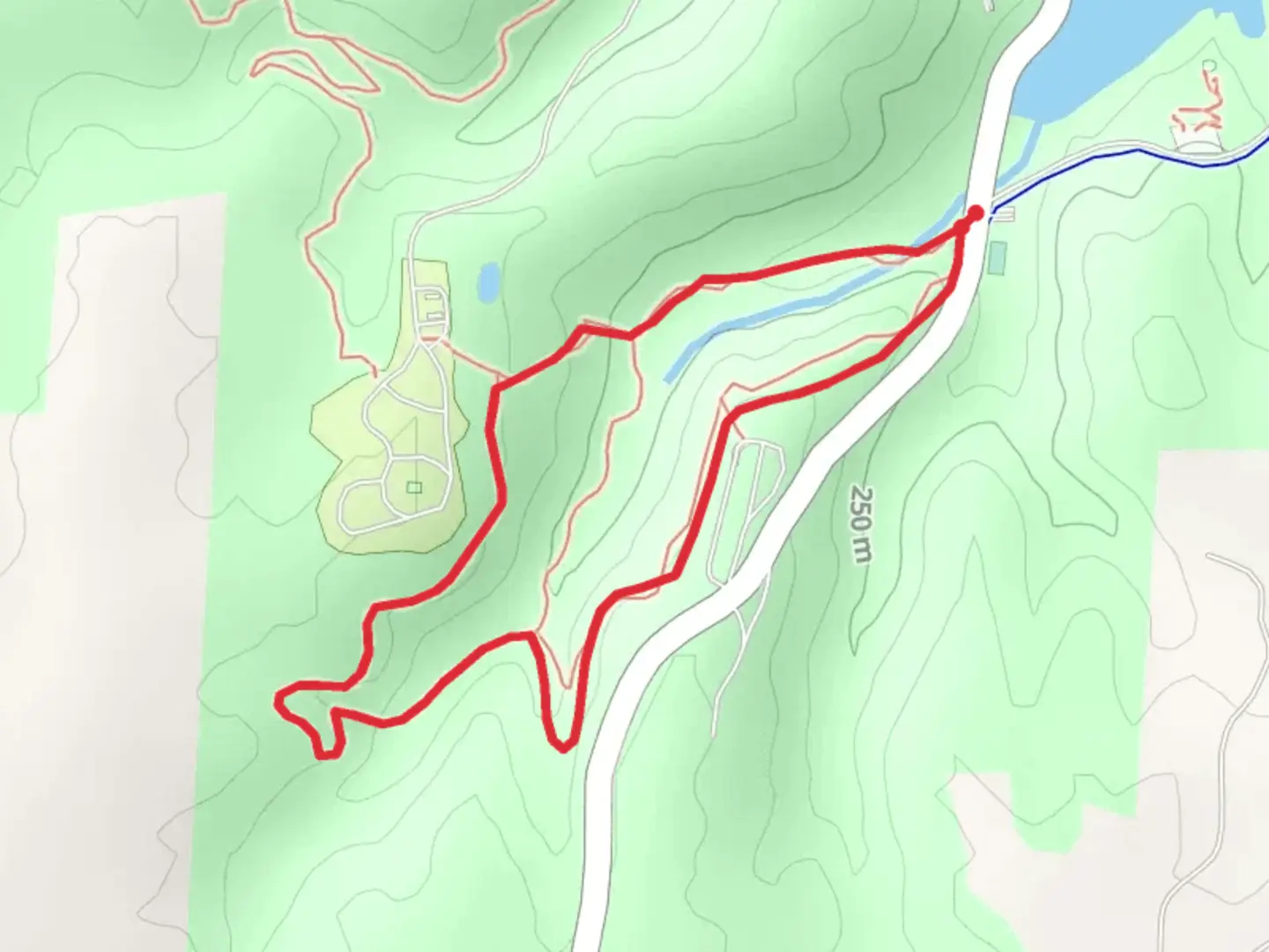 An image depicting the trail Redbud Loop Trail and its surrounding area.