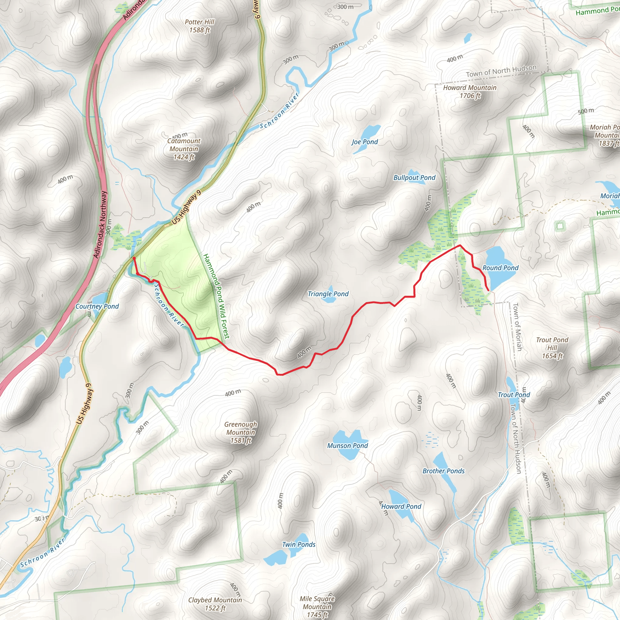 East Mill Brook and Round Pond via East Mill Flow Trail mobile static map