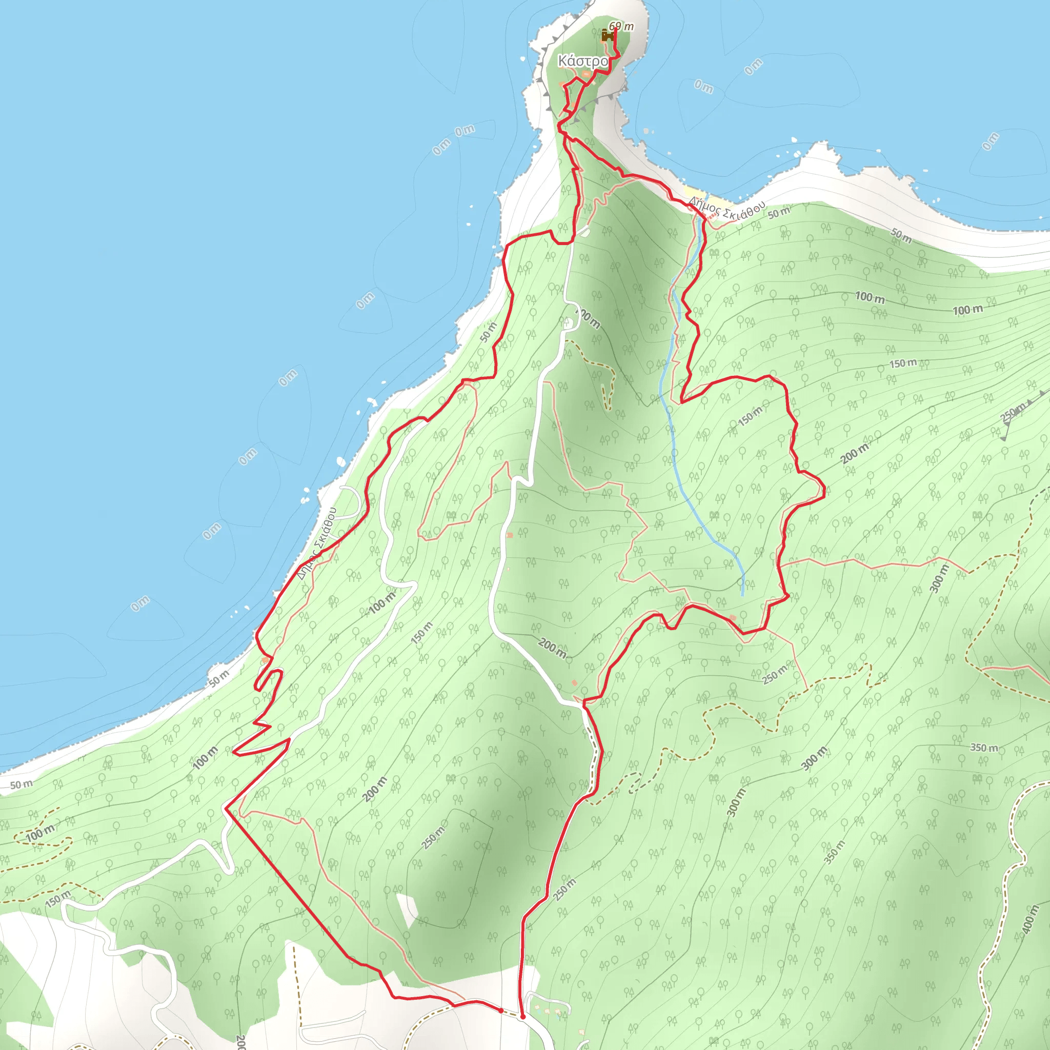 Walking on the Peaks Trail mobile static map