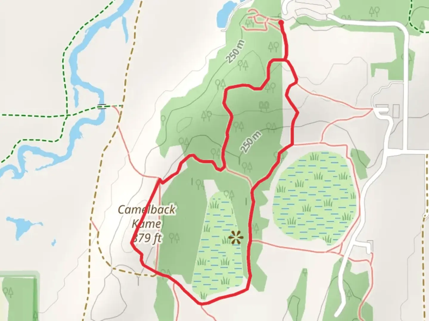An image depicting the trail Glacial Park Lost Valley Short Loop and its surrounding area.
