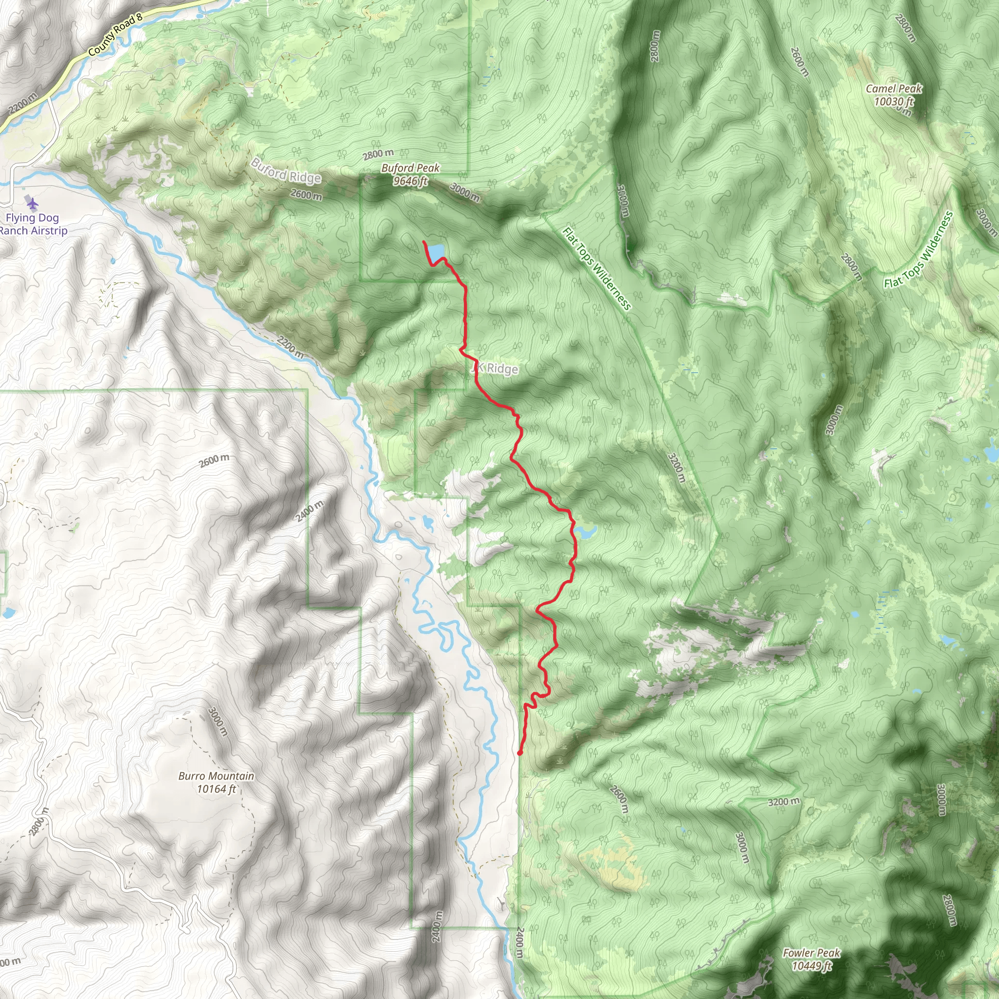 Bailey Lake via Peltier Lake Trail mobile static map