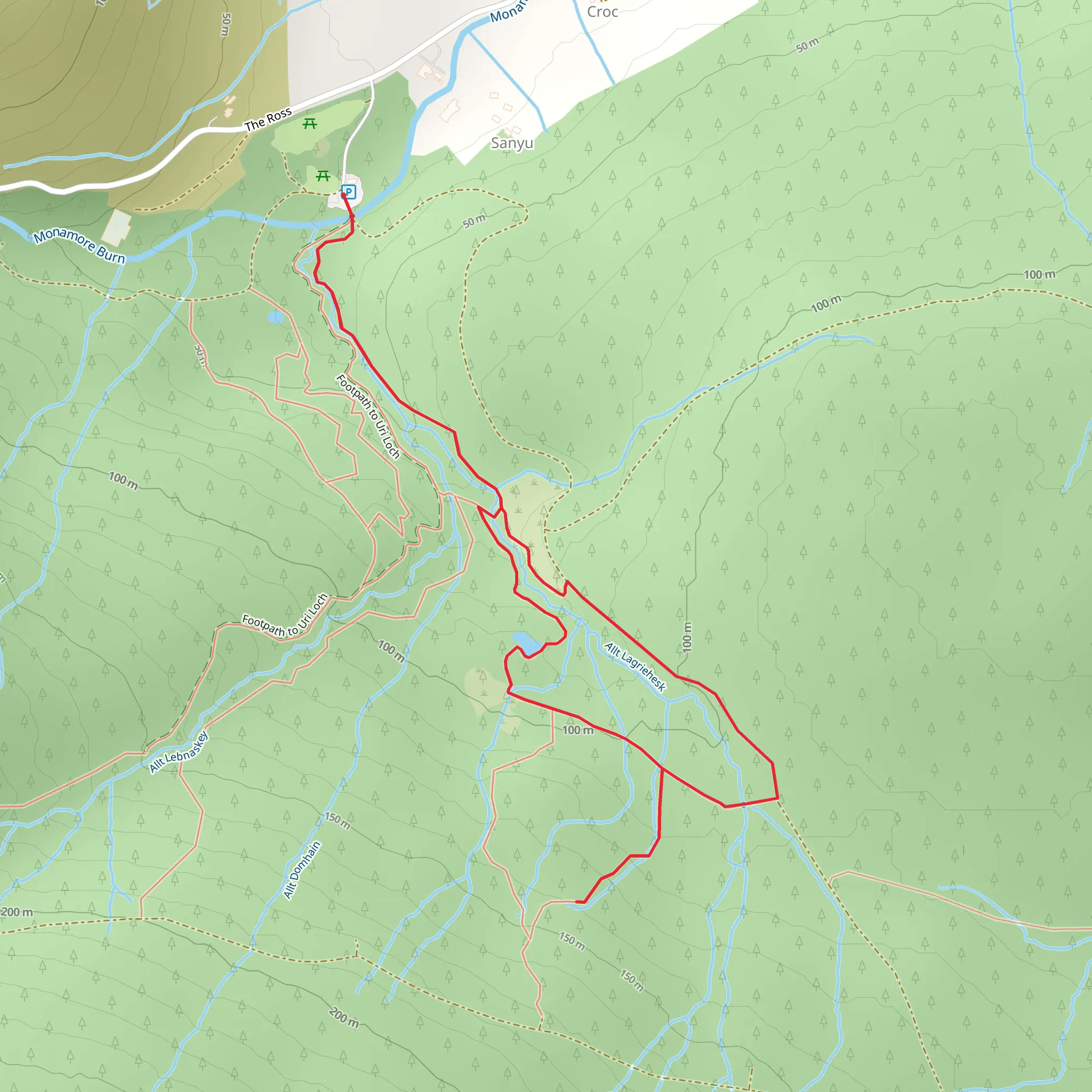 Lagaville Loop Trail mobile static map