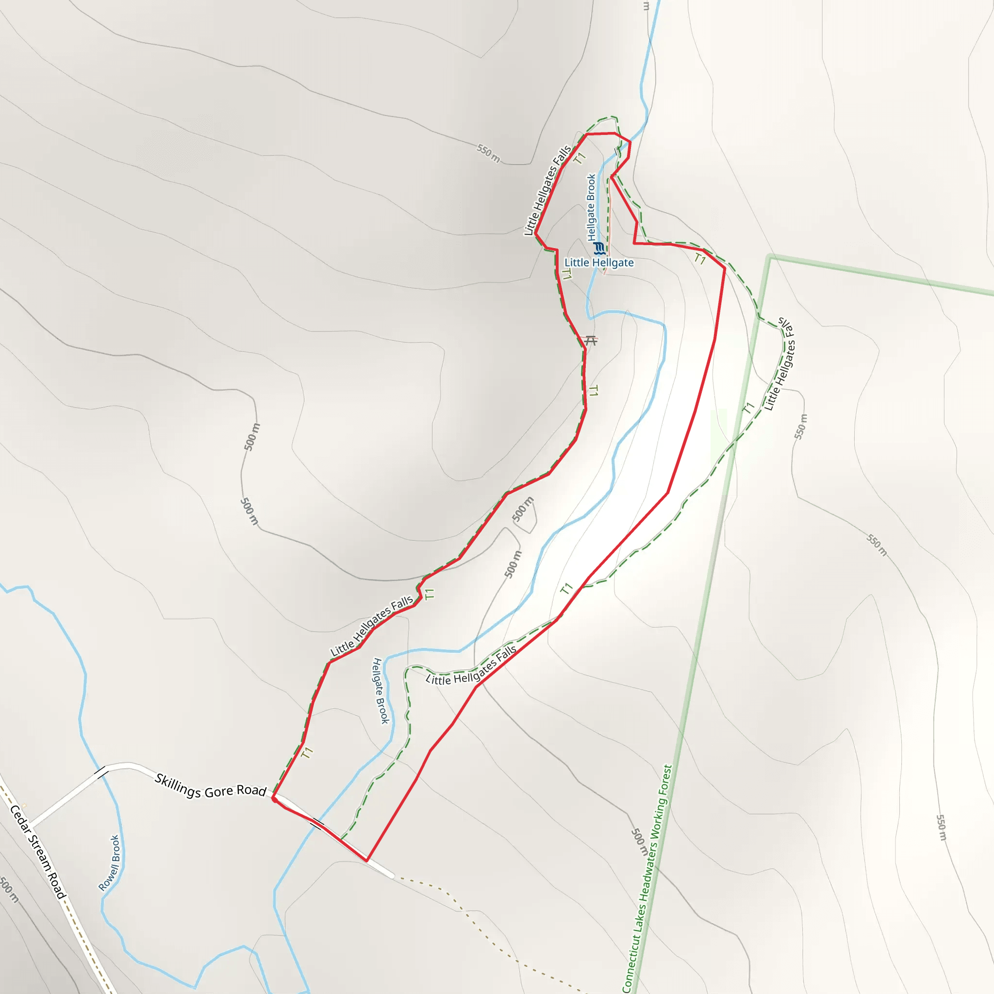 Little Hellgate Loop Trail mobile static map