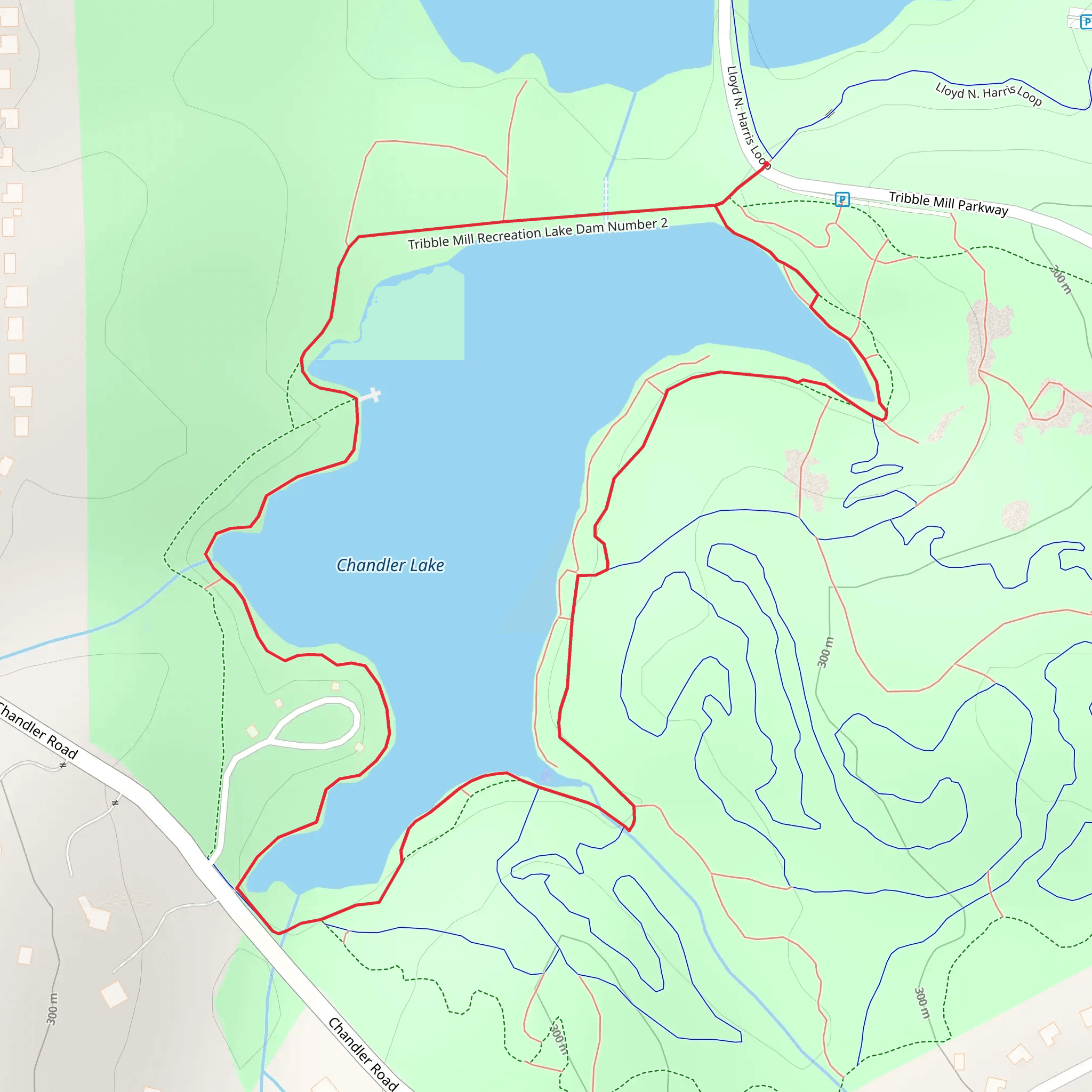 Chandler Lake Loop mobile static map