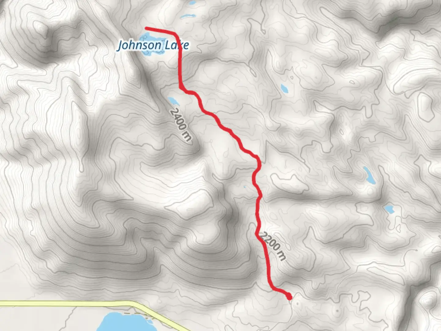 An image depicting the trail Johnson Lake Trail and its surrounding area.