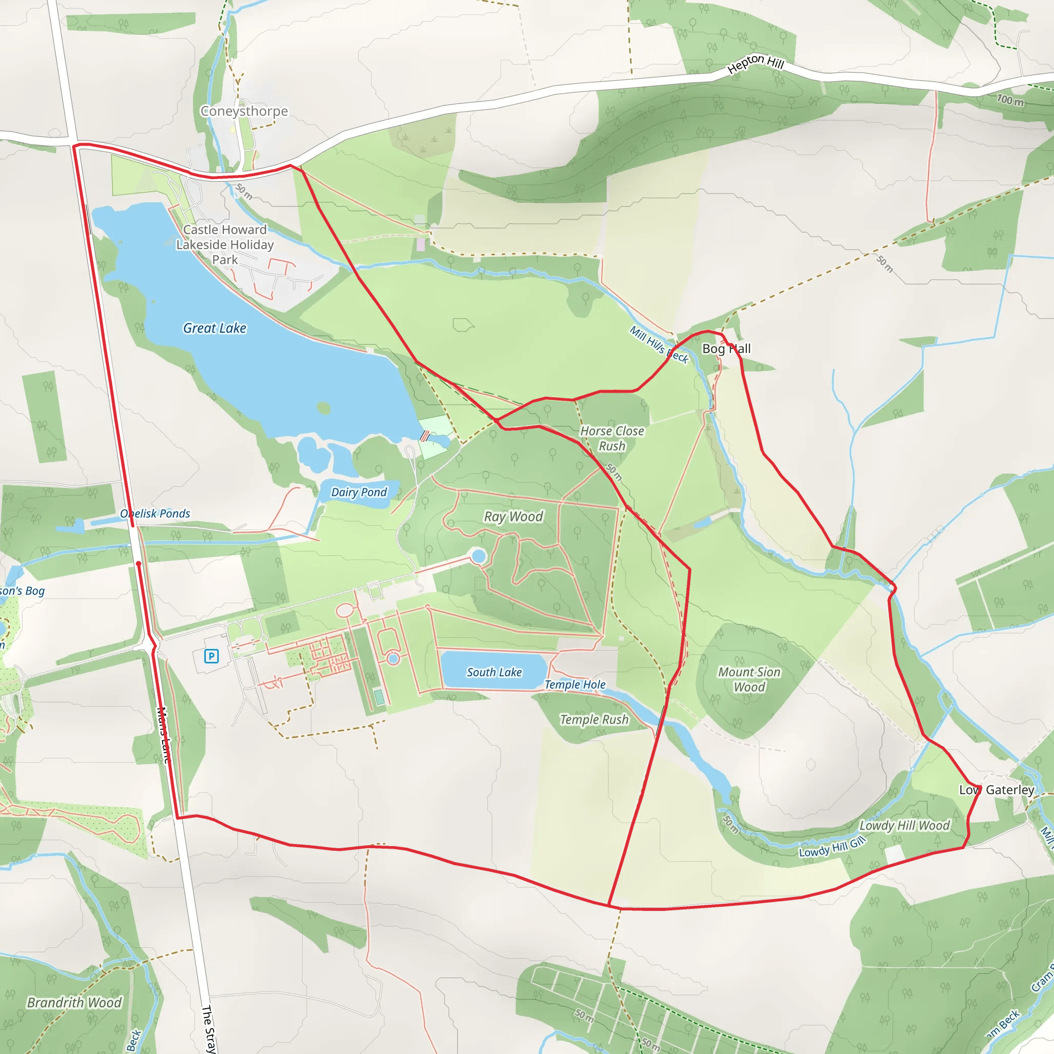 Castle Howard Walk mobile static map