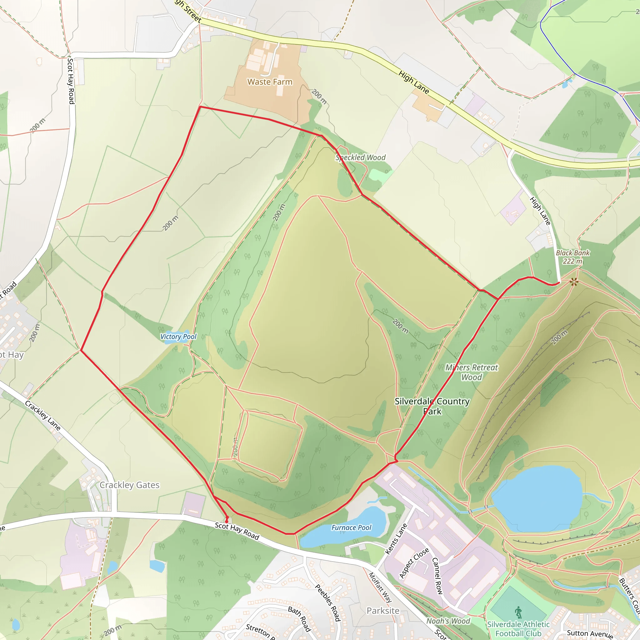 Silverdale Country Park Loop mobile static map