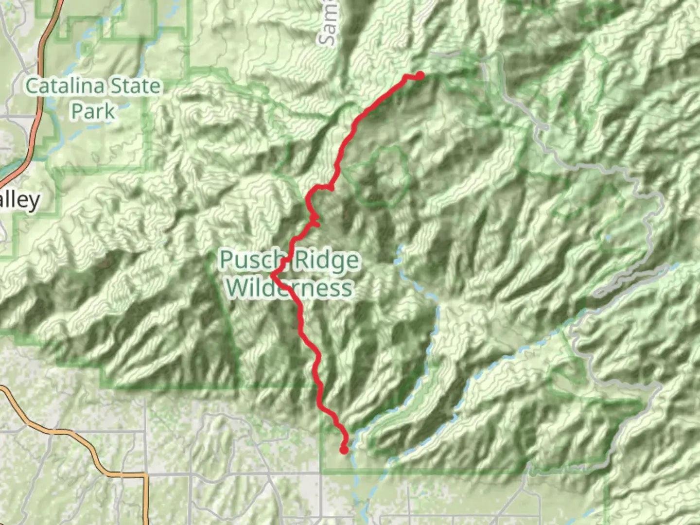 An image depicting the trail Mount Lemmon and Cathedral Rock and its surrounding area.