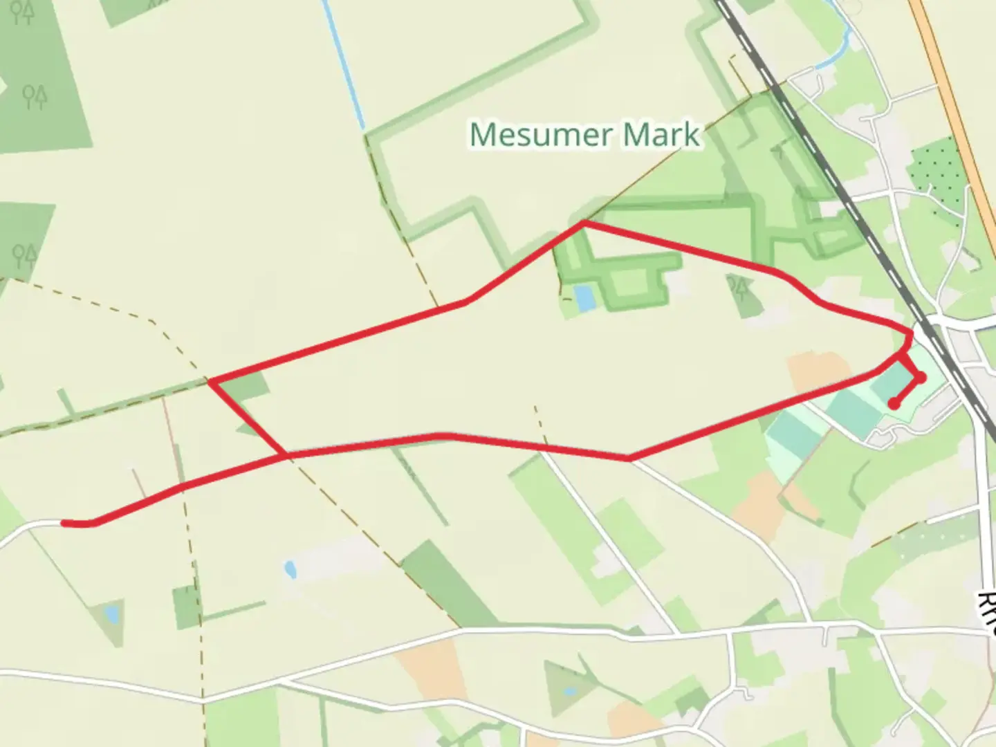 An image depicting the trail Aechterhoek Loop and its surrounding area.