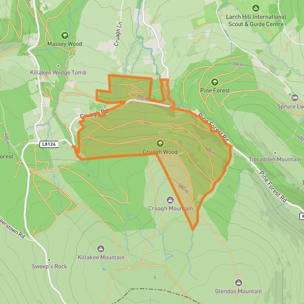 Cruagh Wood mobile static map