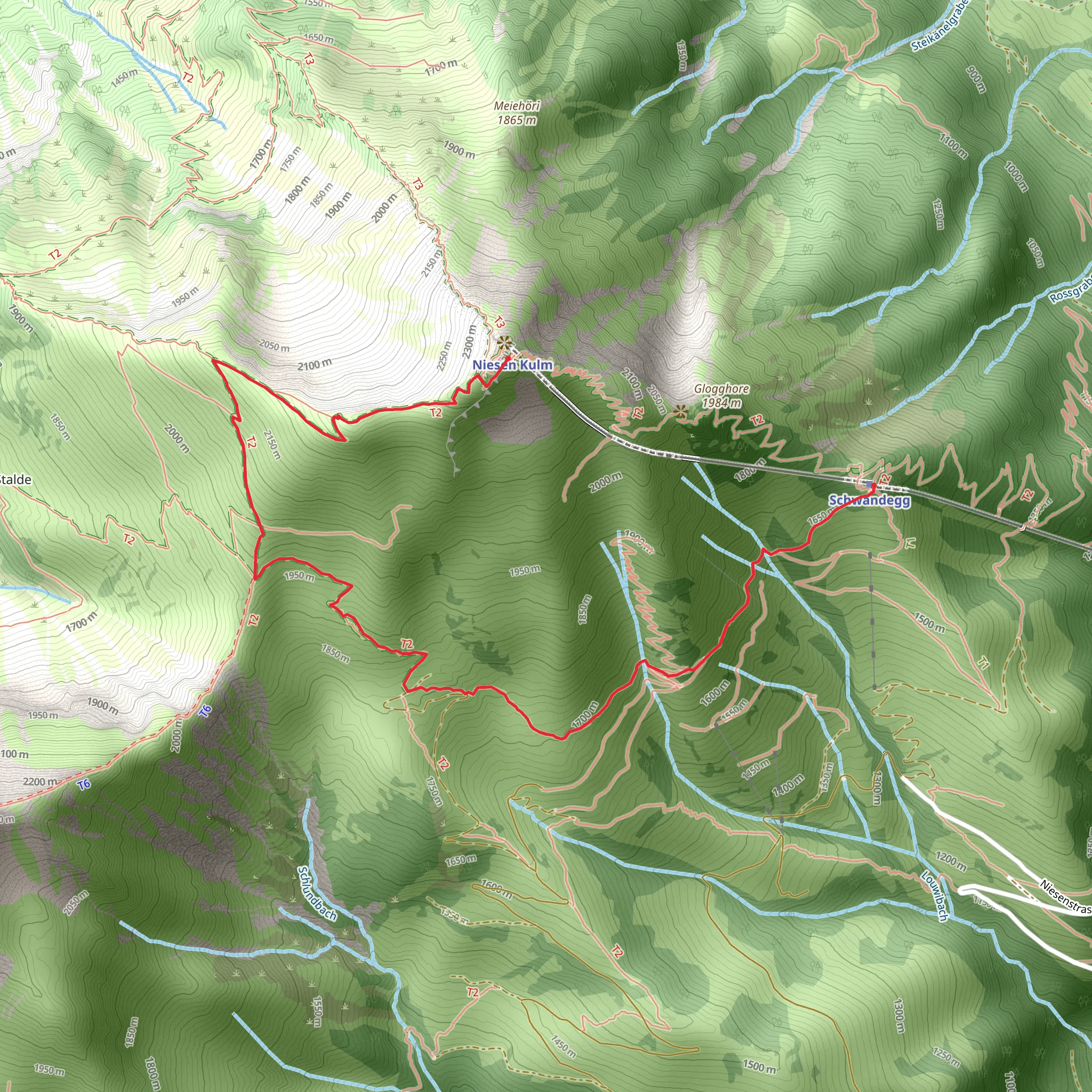 Schwandegg to Niesen Kulm mobile static map