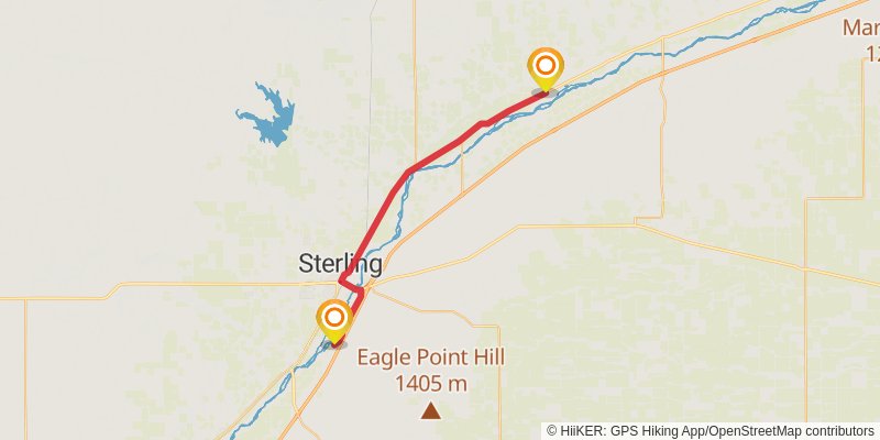 American Discovery Trail - North stage 68 Map