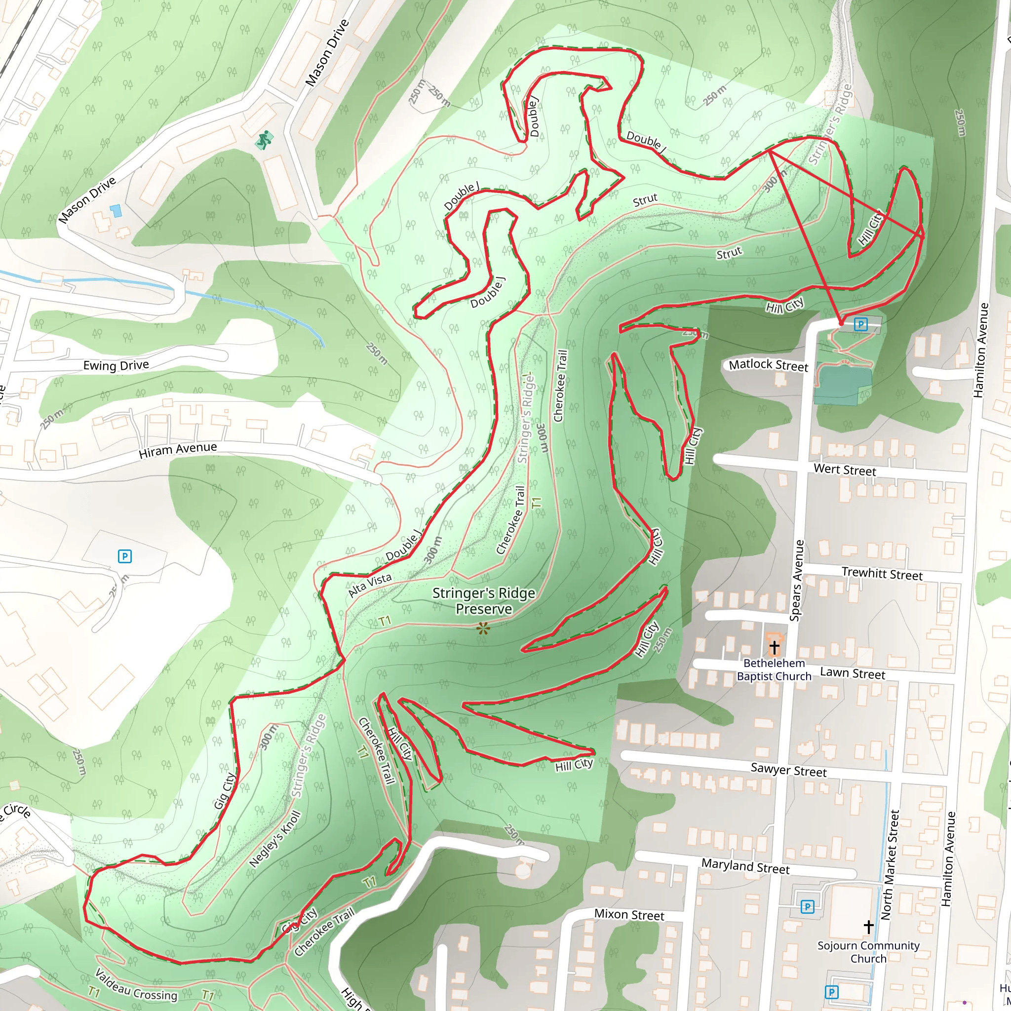 Blue Loop Trail mobile static map