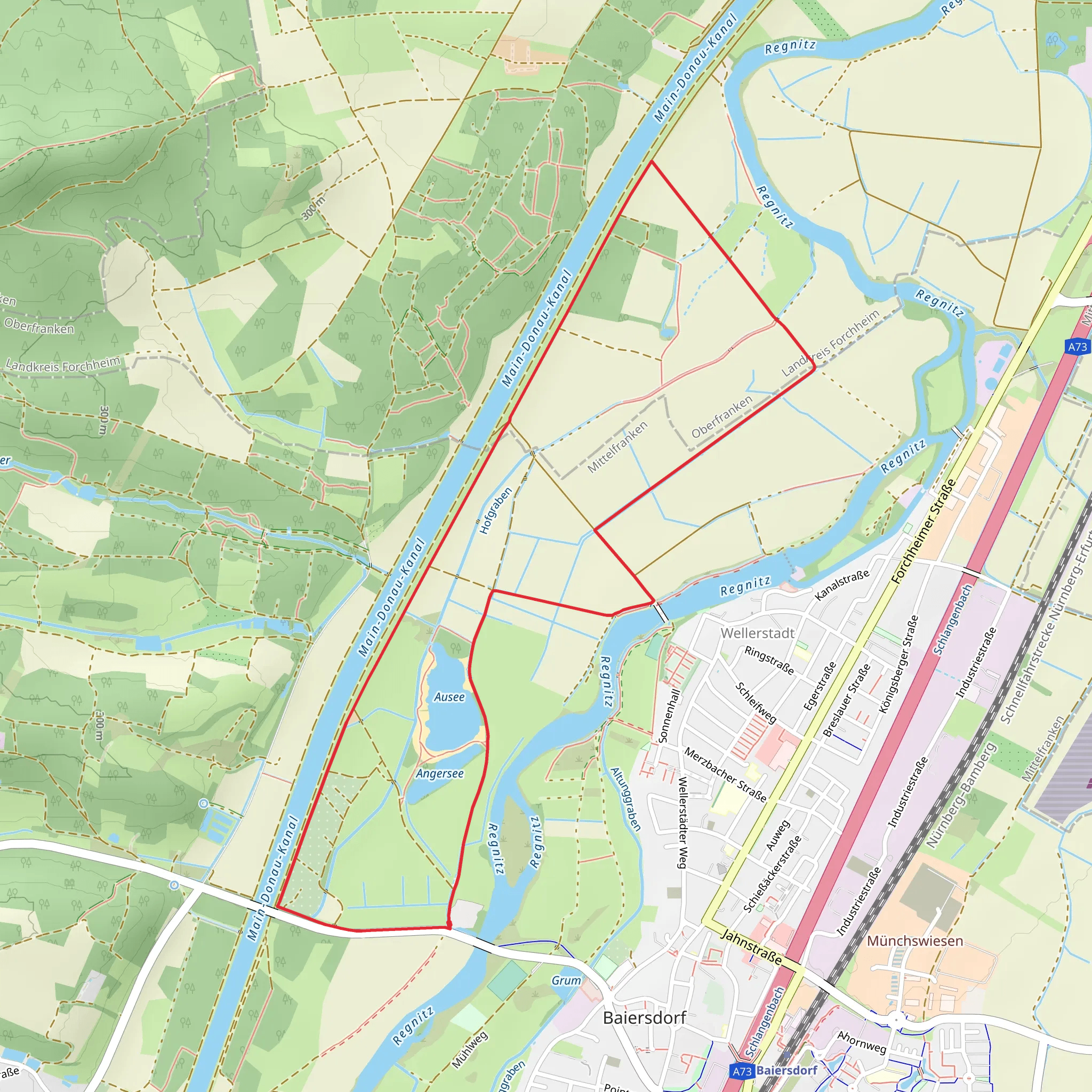 Wellerstädt Loop - Baiersdorf mobile static map
