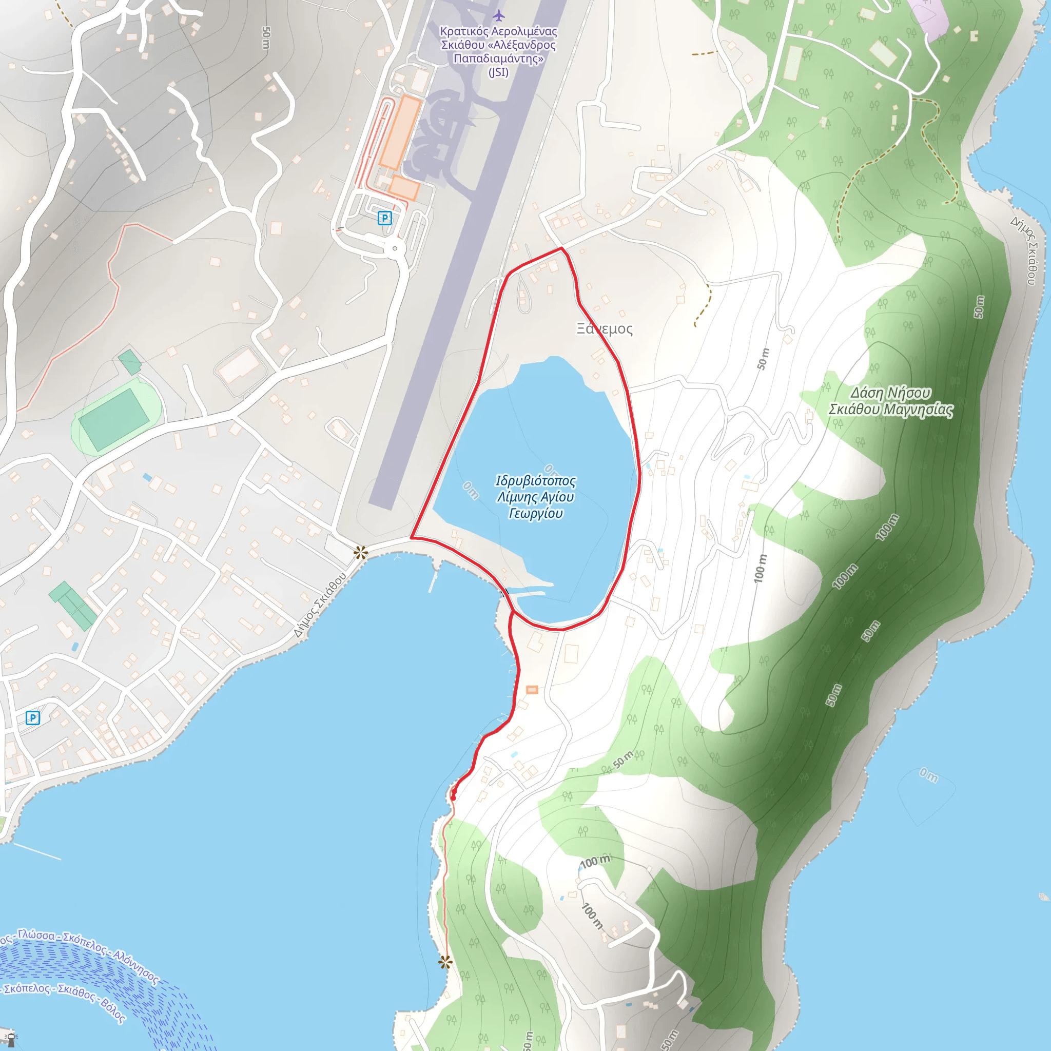 Ships and Airplanes Trail mobile static map