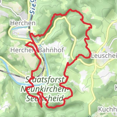 Herchen Loop via Stromberg and Sieg mobile static map