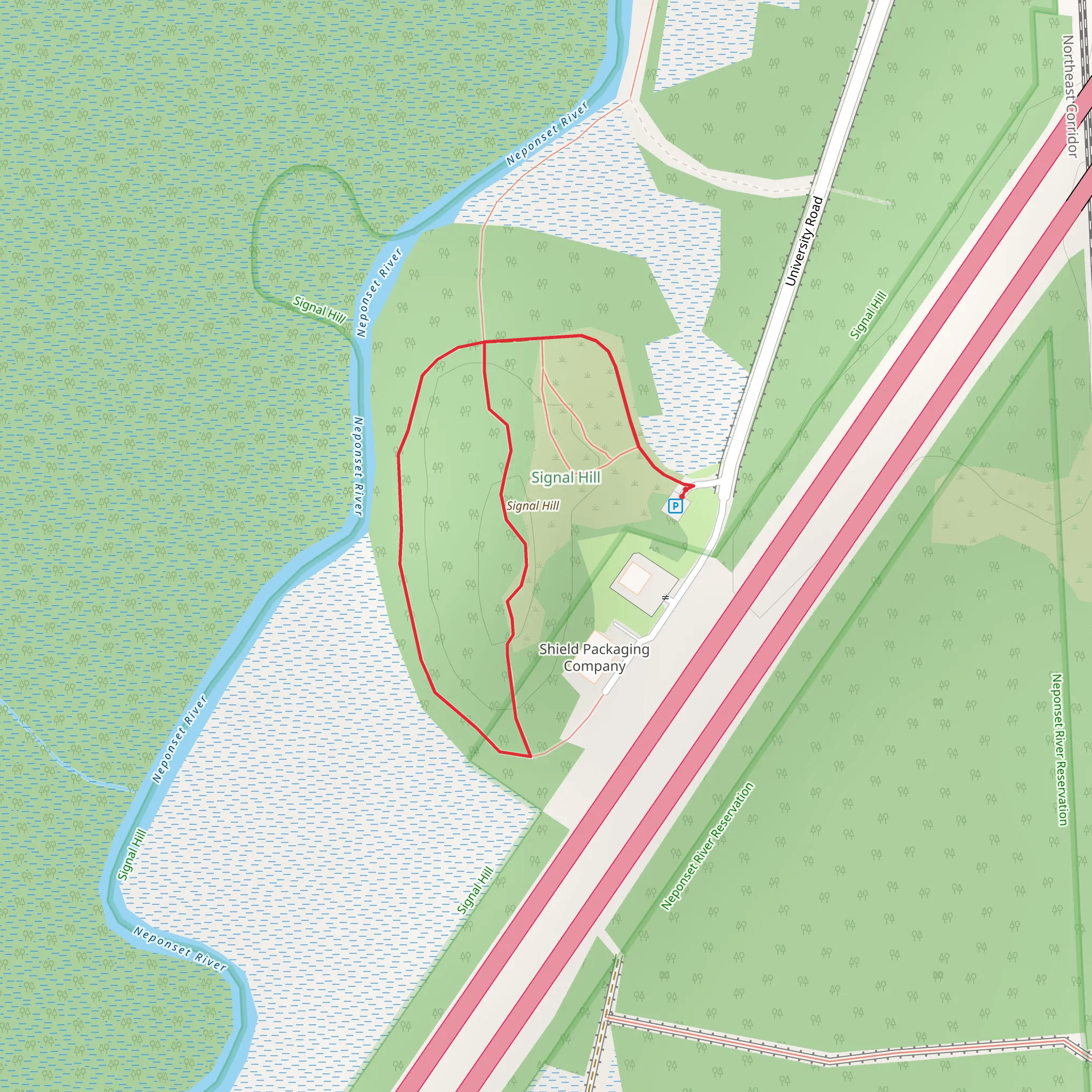 Signal Hill and Neponset River Loop mobile static map