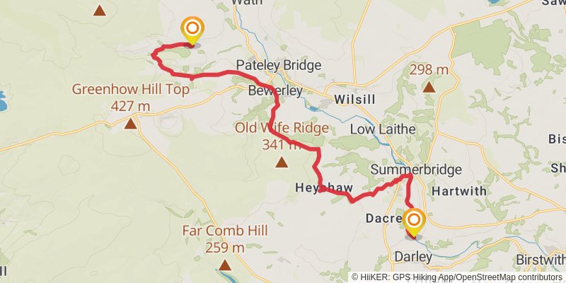 Nidderdale Way stage 3 Map