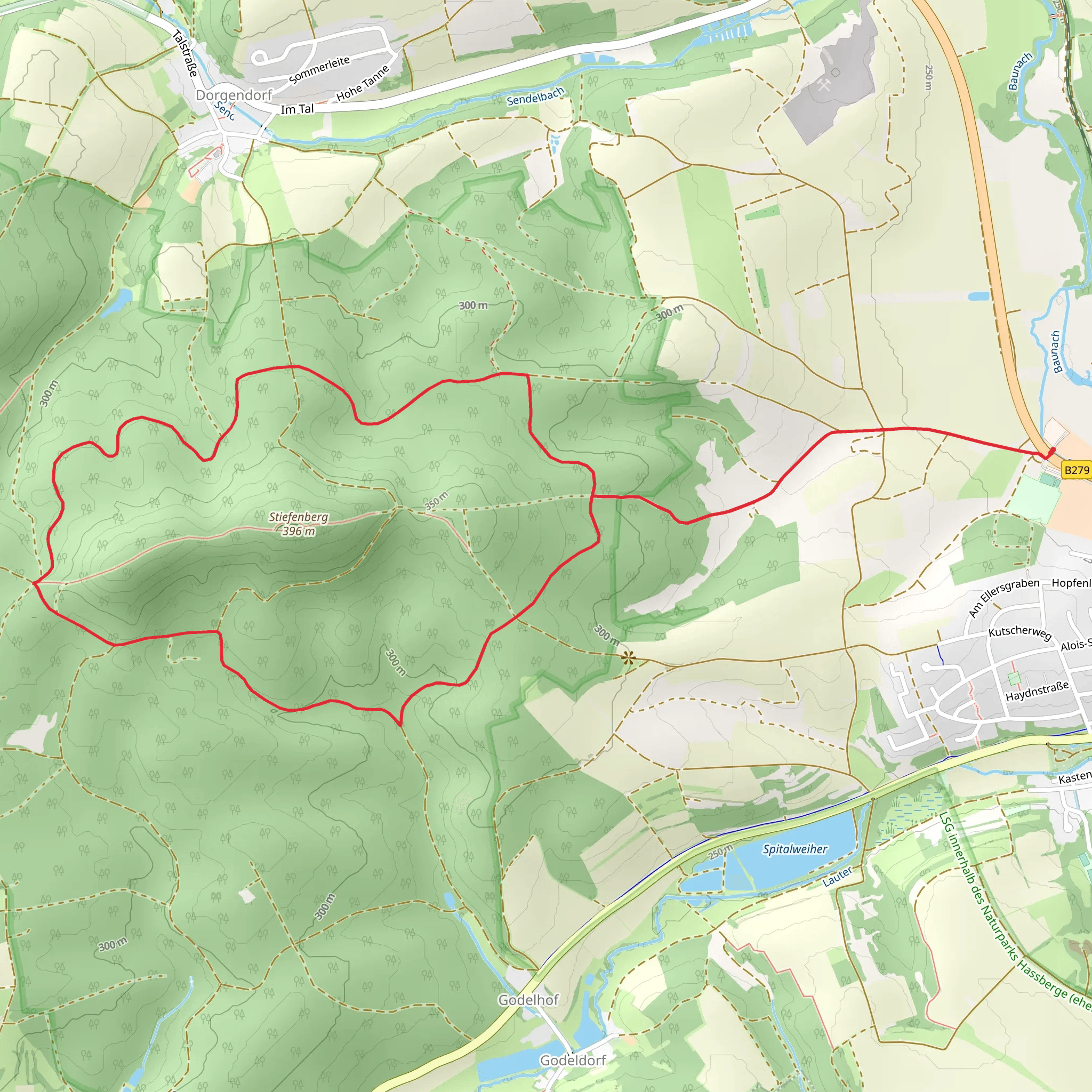 Baunach Stiefenbergrunde mobile static map