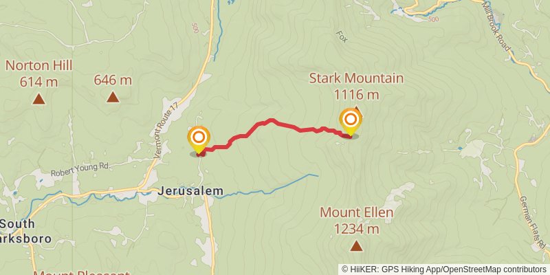 Monroe Skyline Trail spur 2 Map