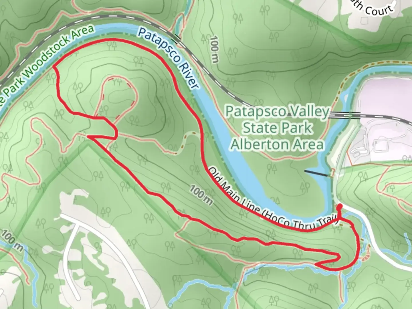 An image depicting the trail Switchplate Loop Trail and its surrounding area.