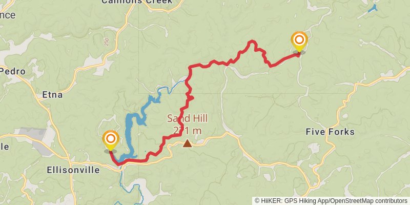 Vesuvius Backpack trail stage 2 Map