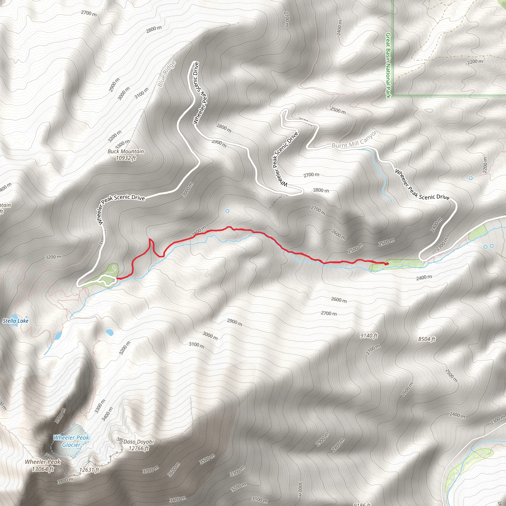 Lehman Creek Trail mobile static map
