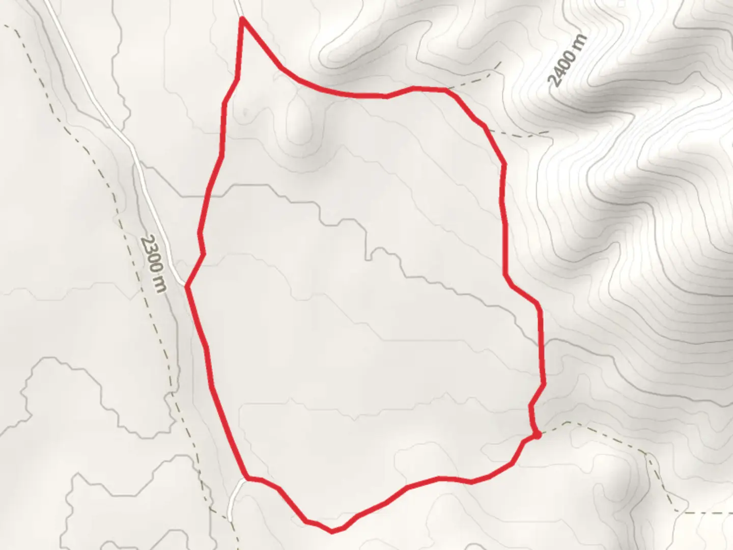 An image depicting the trail Red River Fault Loop Trail and its surrounding area.