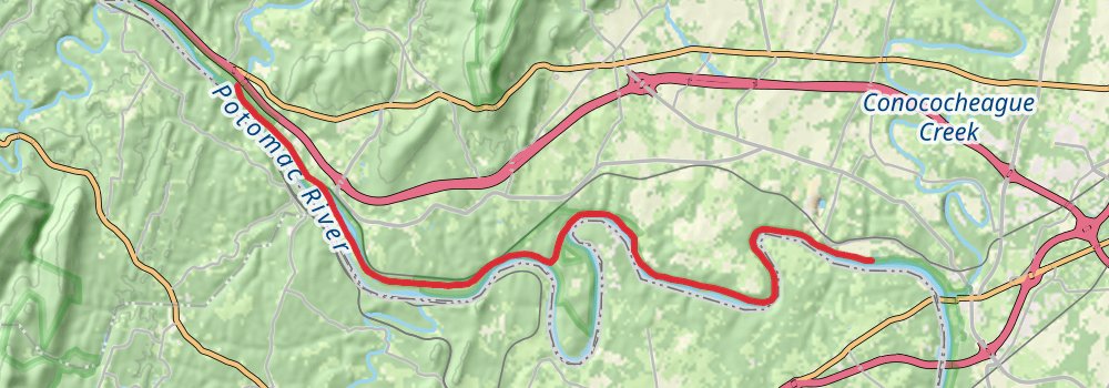 American Discovery Trail - Maryland and Washington DC stage 17 Map