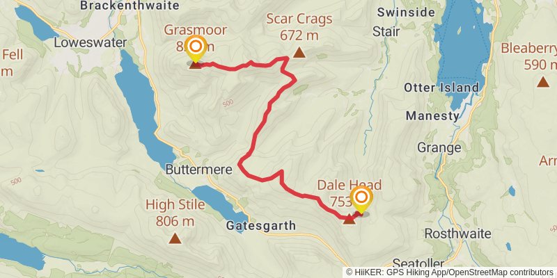 Wainwright Memorial Walk stage 6 Map