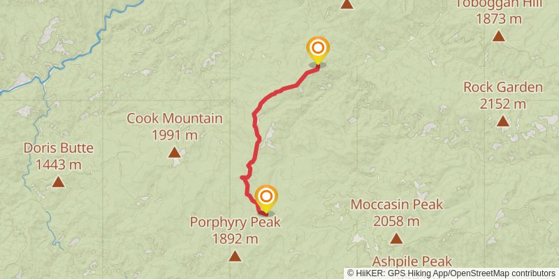 Idaho Centennial Trail stage 52 Map