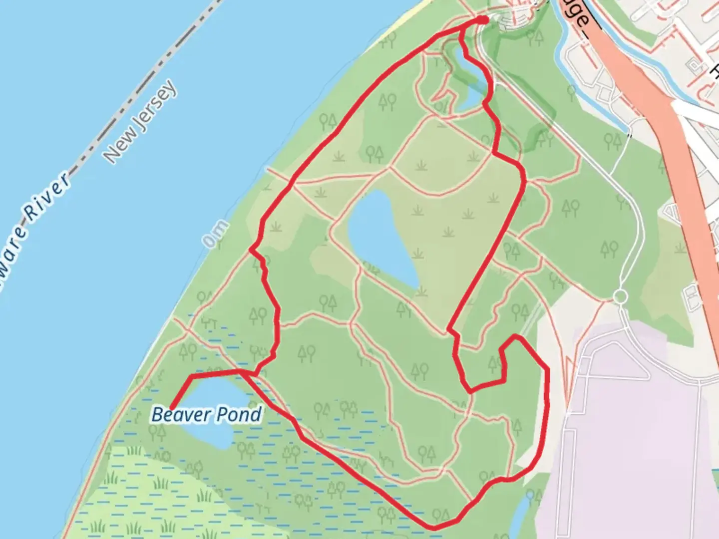 An image depicting the trail Cove, Beaver Pond and Red Winged Blackbird Loop Trail and its surrounding area.