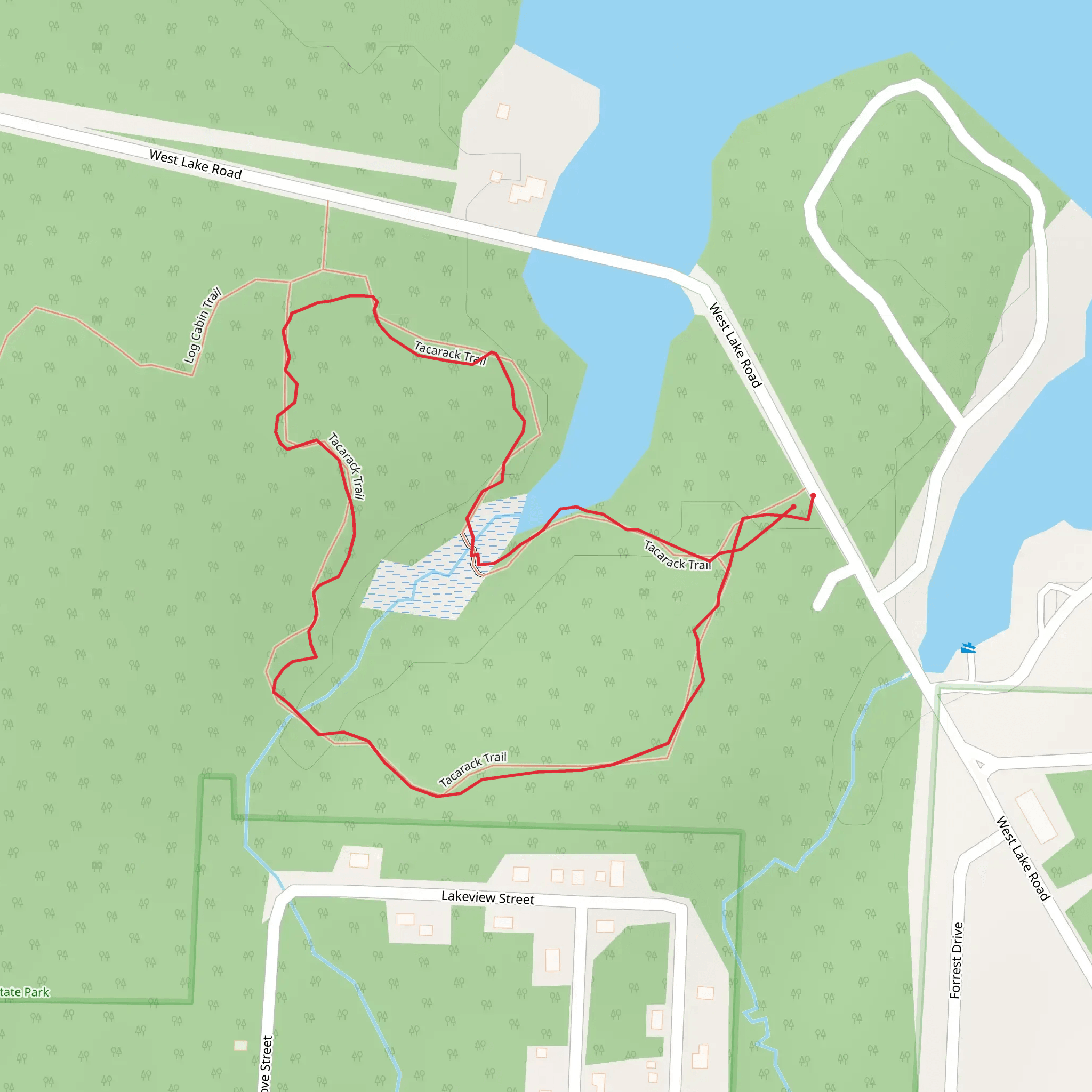 West Lake Road Loop mobile static map