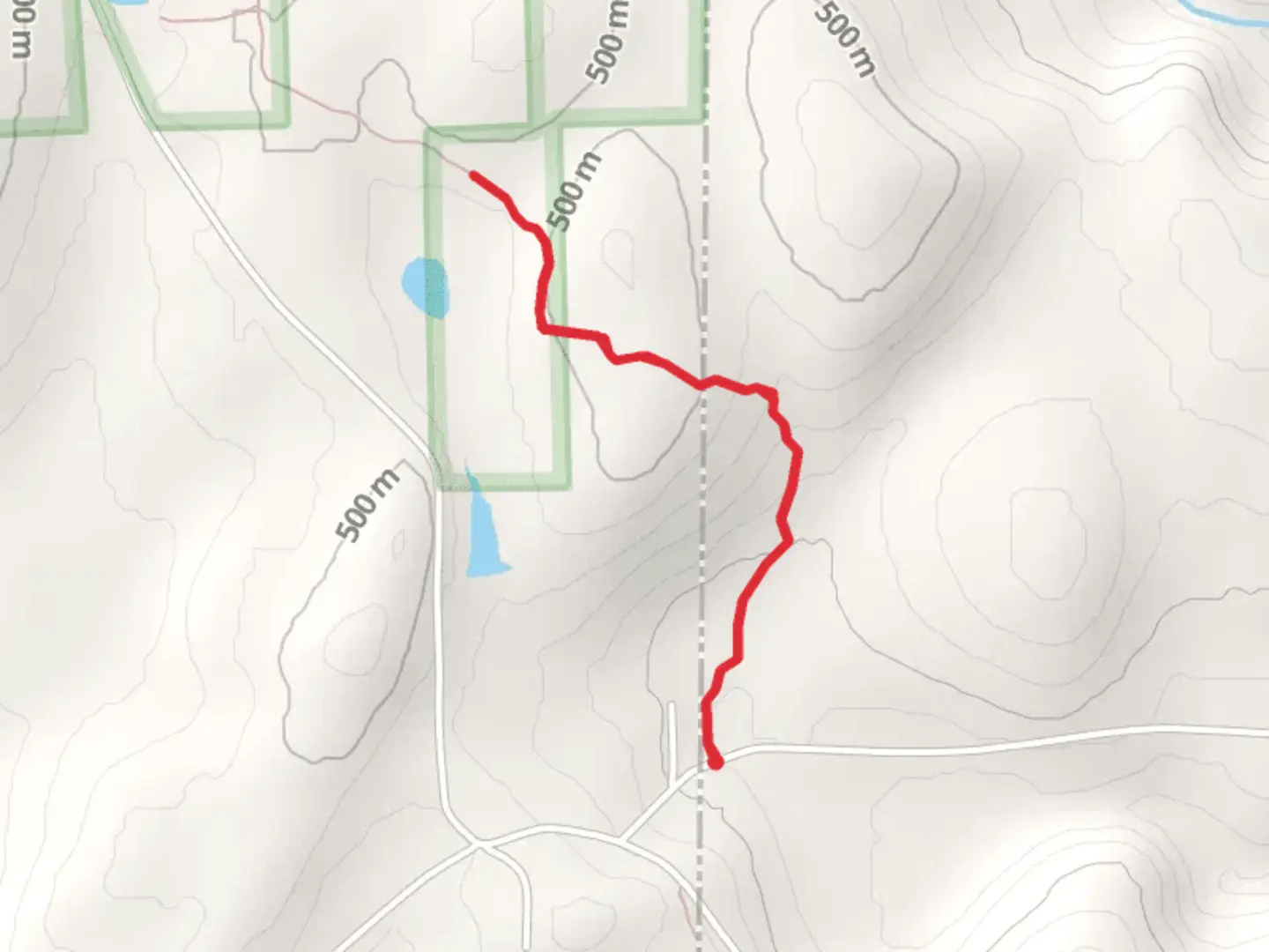 An image depicting the trail Mud Pond Trail from Cooper School House Road and its surrounding area.