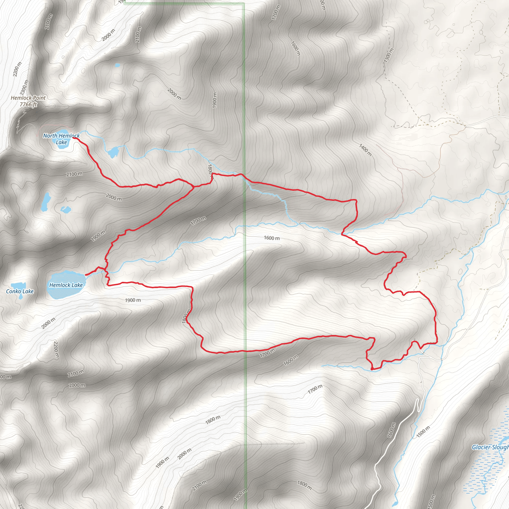 Hemlock Lake and North Hemlock Lake via Hemlock Point Loop Trail mobile static map