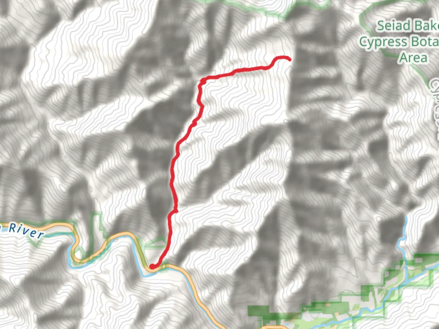 An image depicting the trail Portuguese Creek Trail and its surrounding area.