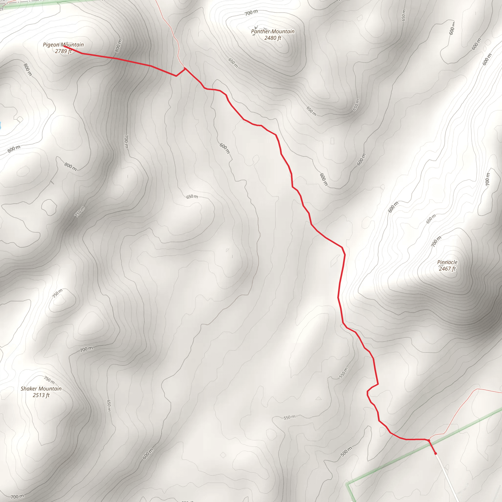 Pigeon Mountain Trail mobile static map