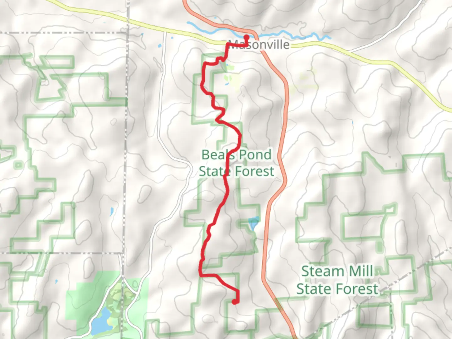 An image depicting the trail Shear Road and its surrounding area.