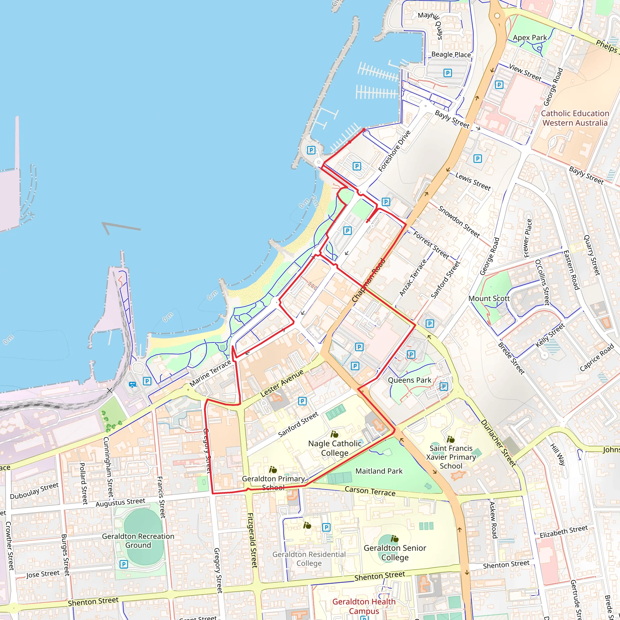 Geraldton Trail mobile static map