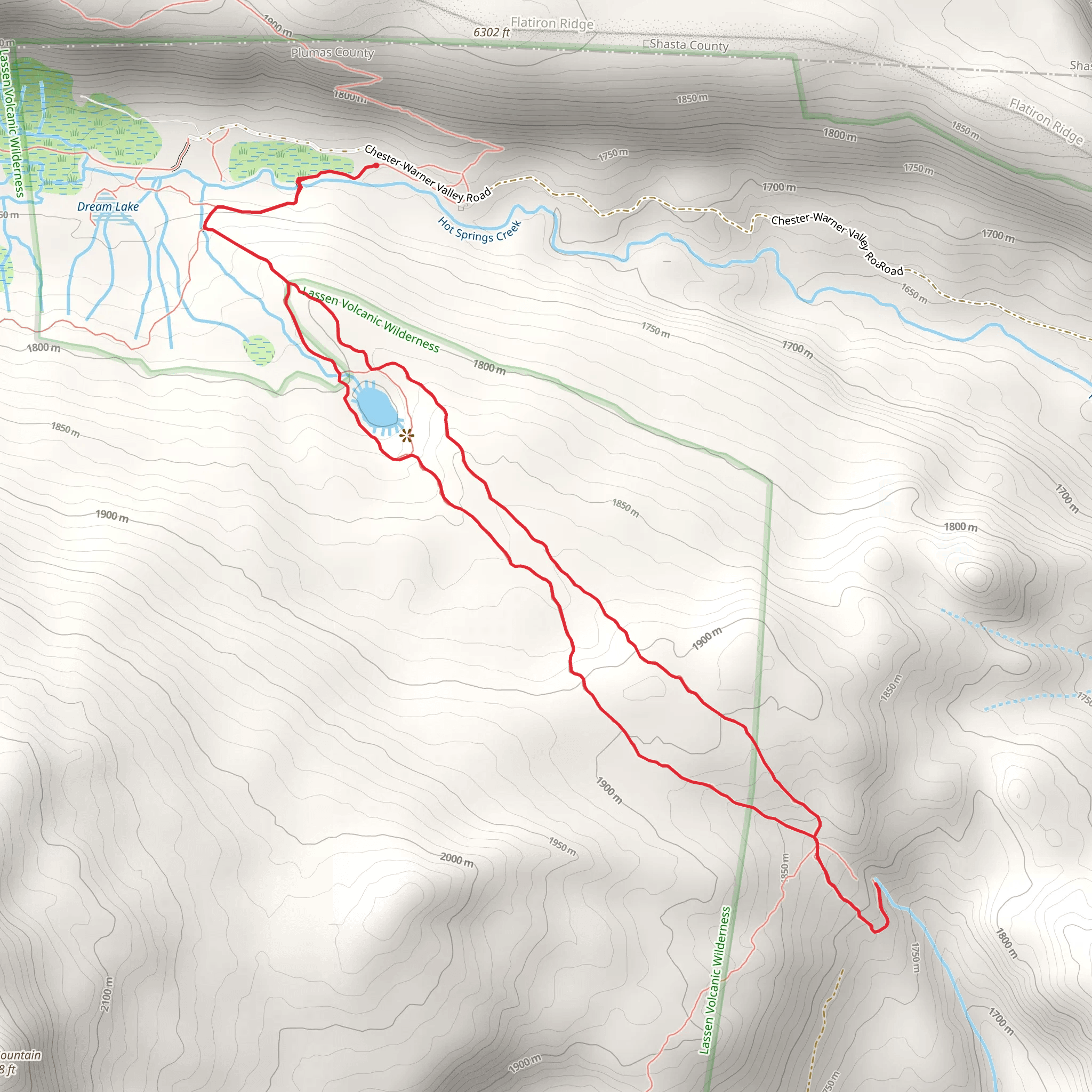 Terminal Geyser & Boiling Springs Lake Trail mobile static map