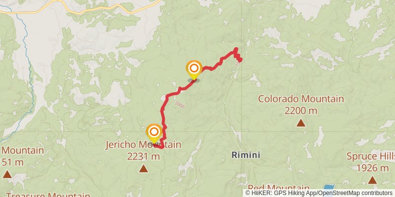 Switchback Ridge via CDT stage 2 Map