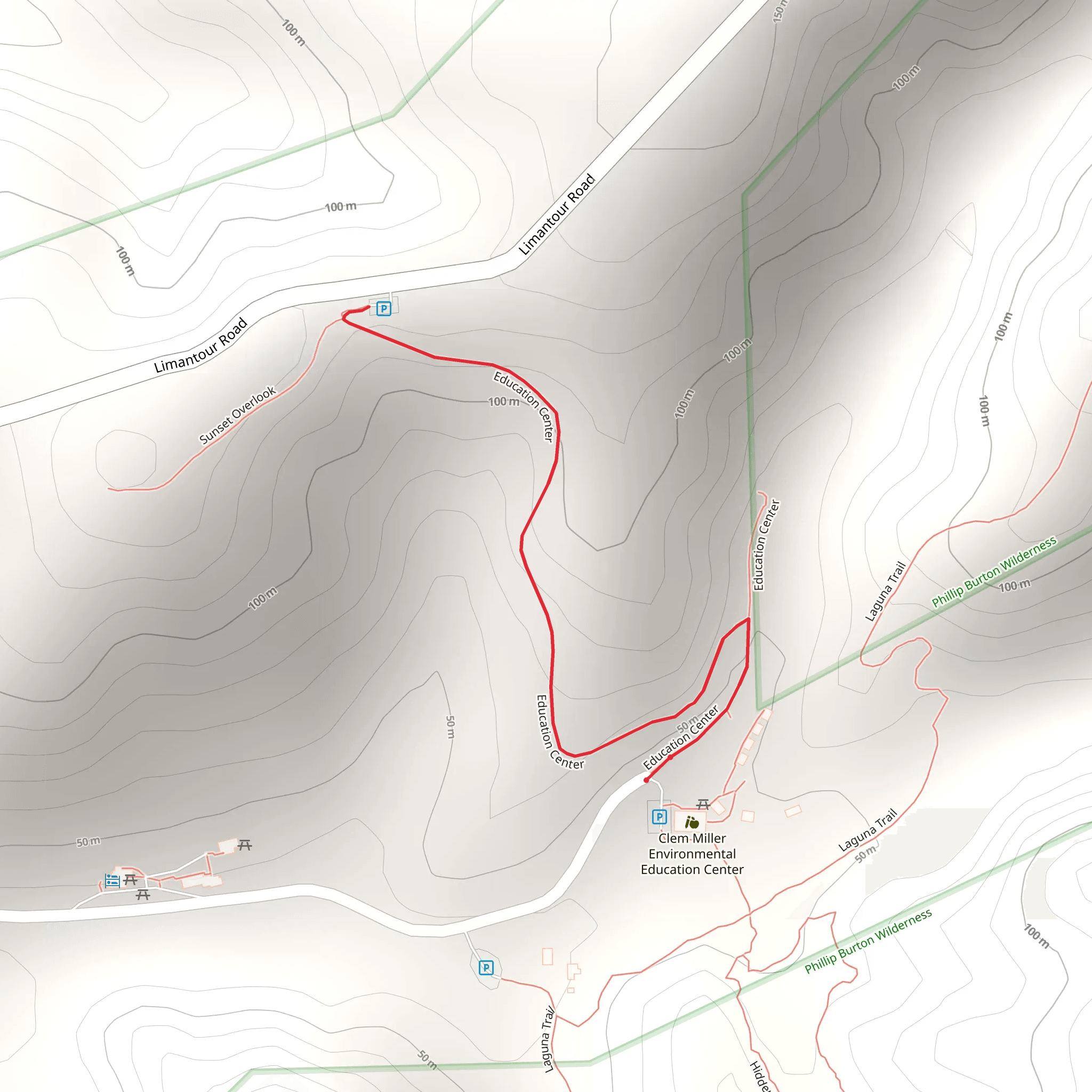 Education Center Trail mobile static map