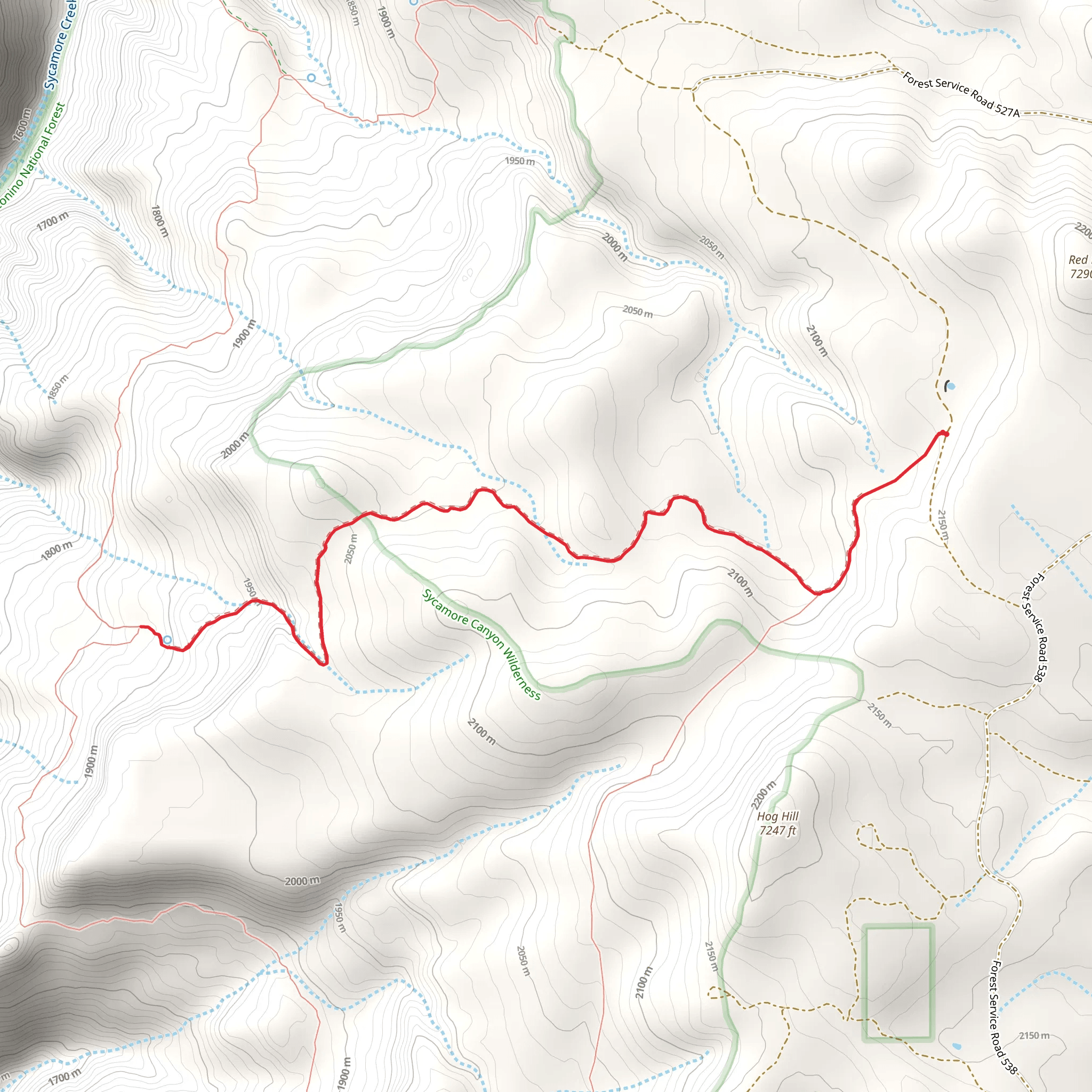 Dorsey Spring Trail mobile static map