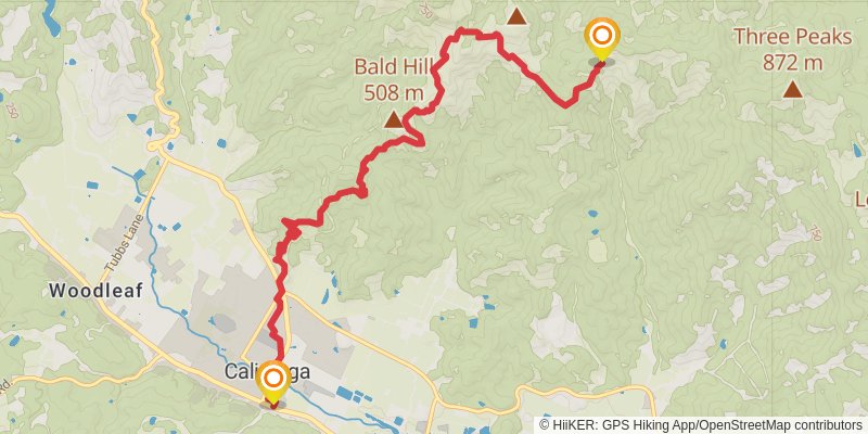 Bay Area Ridge Trail stage 17 Map