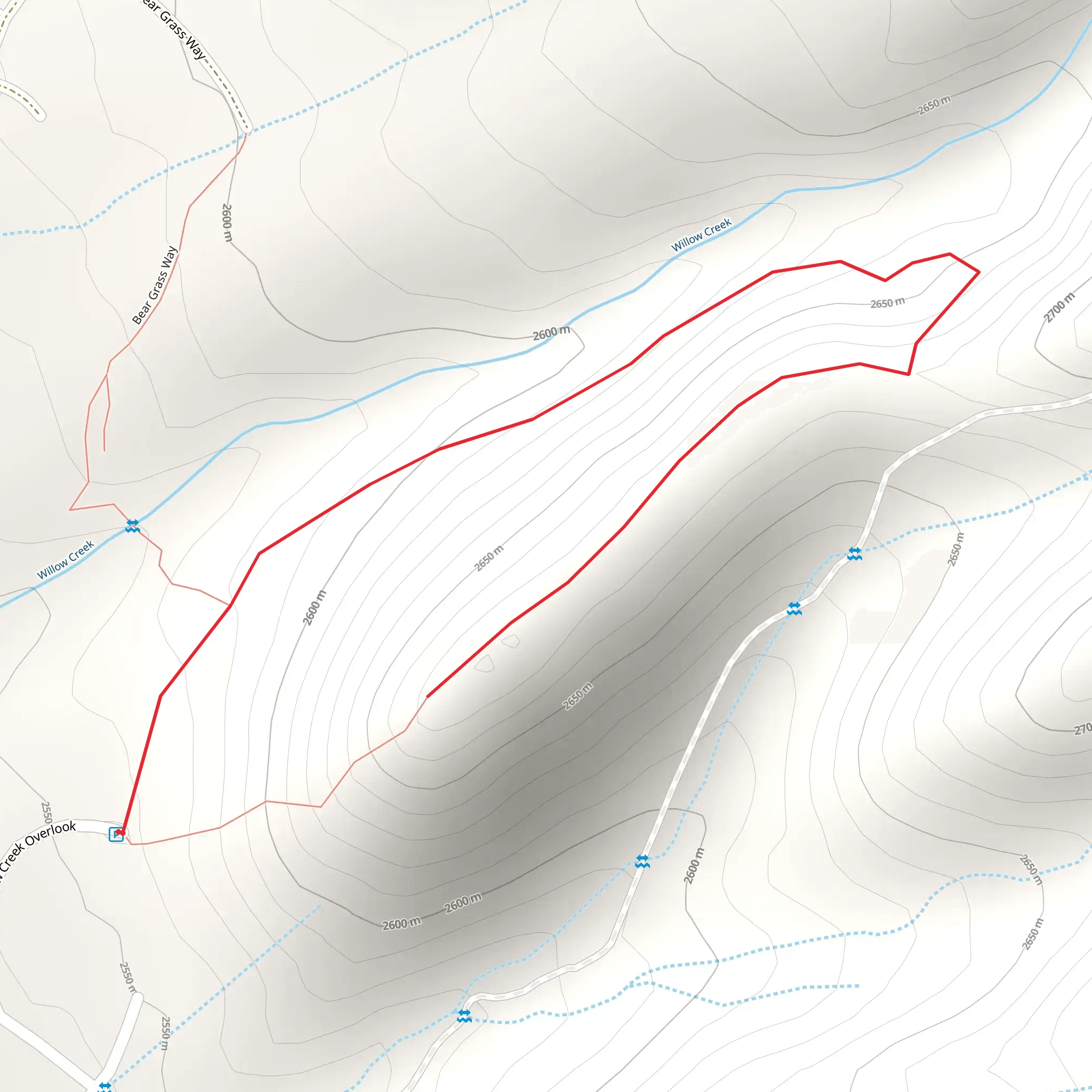 Willow creek Walk mobile static map