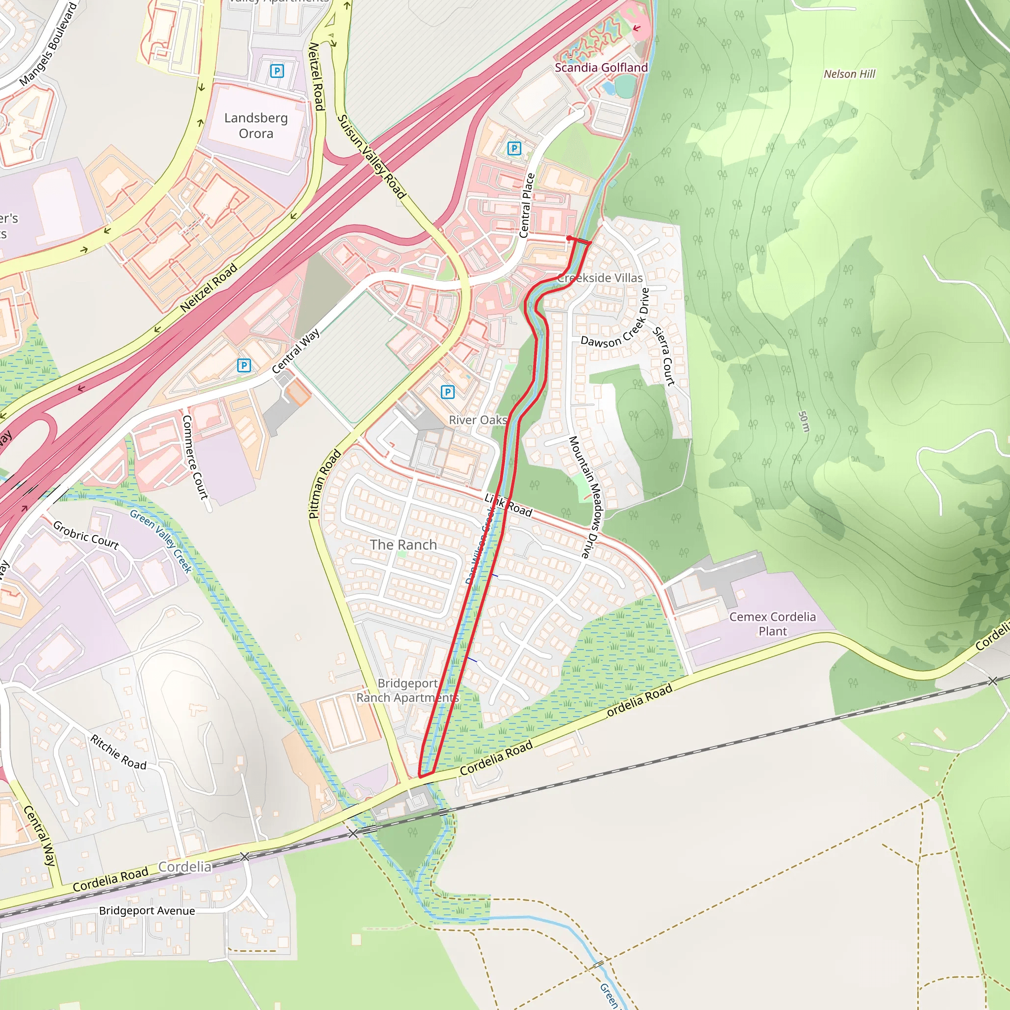 Dan Wilson Creek Loop mobile static map