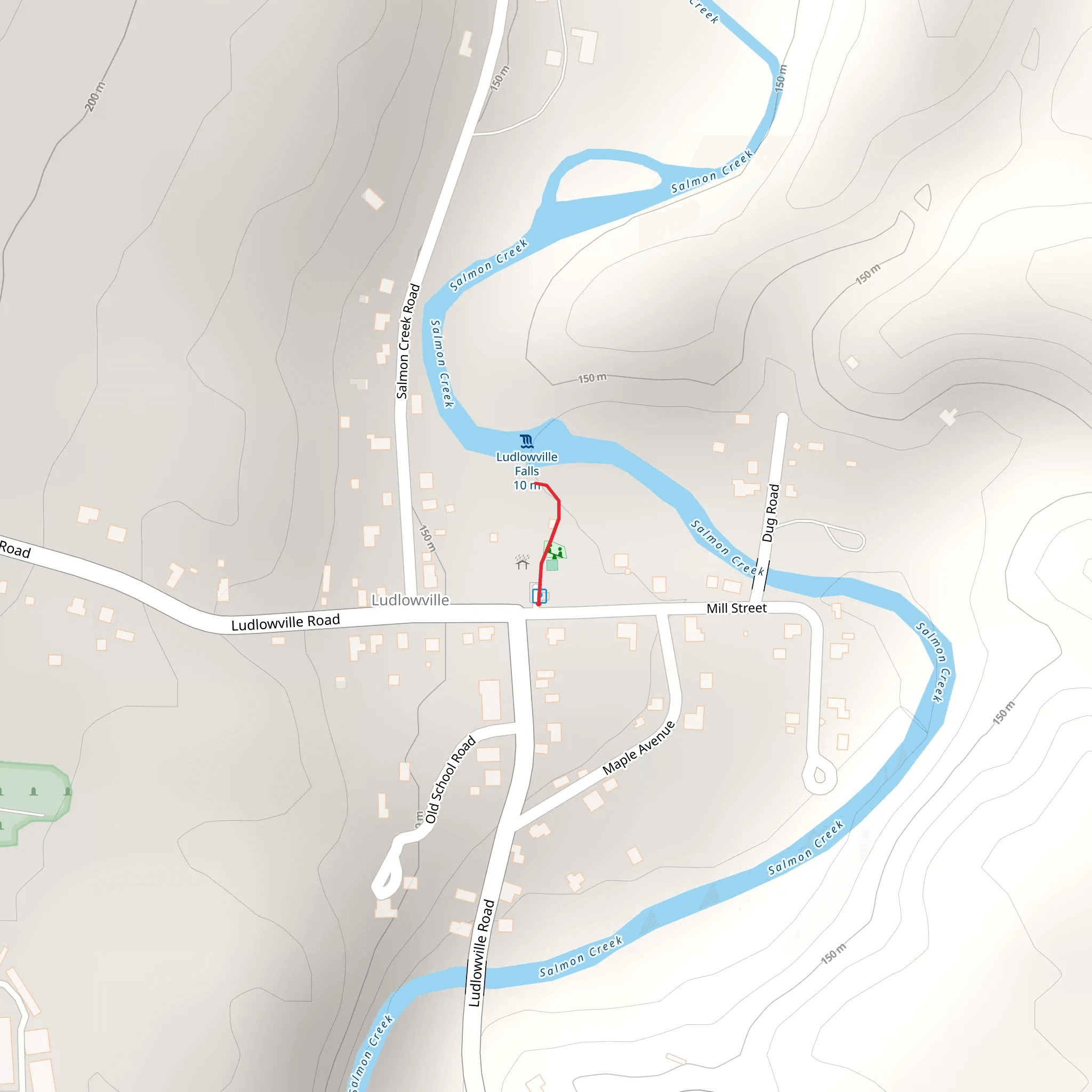 Salmon Creek from Ludlowville Road mobile static map