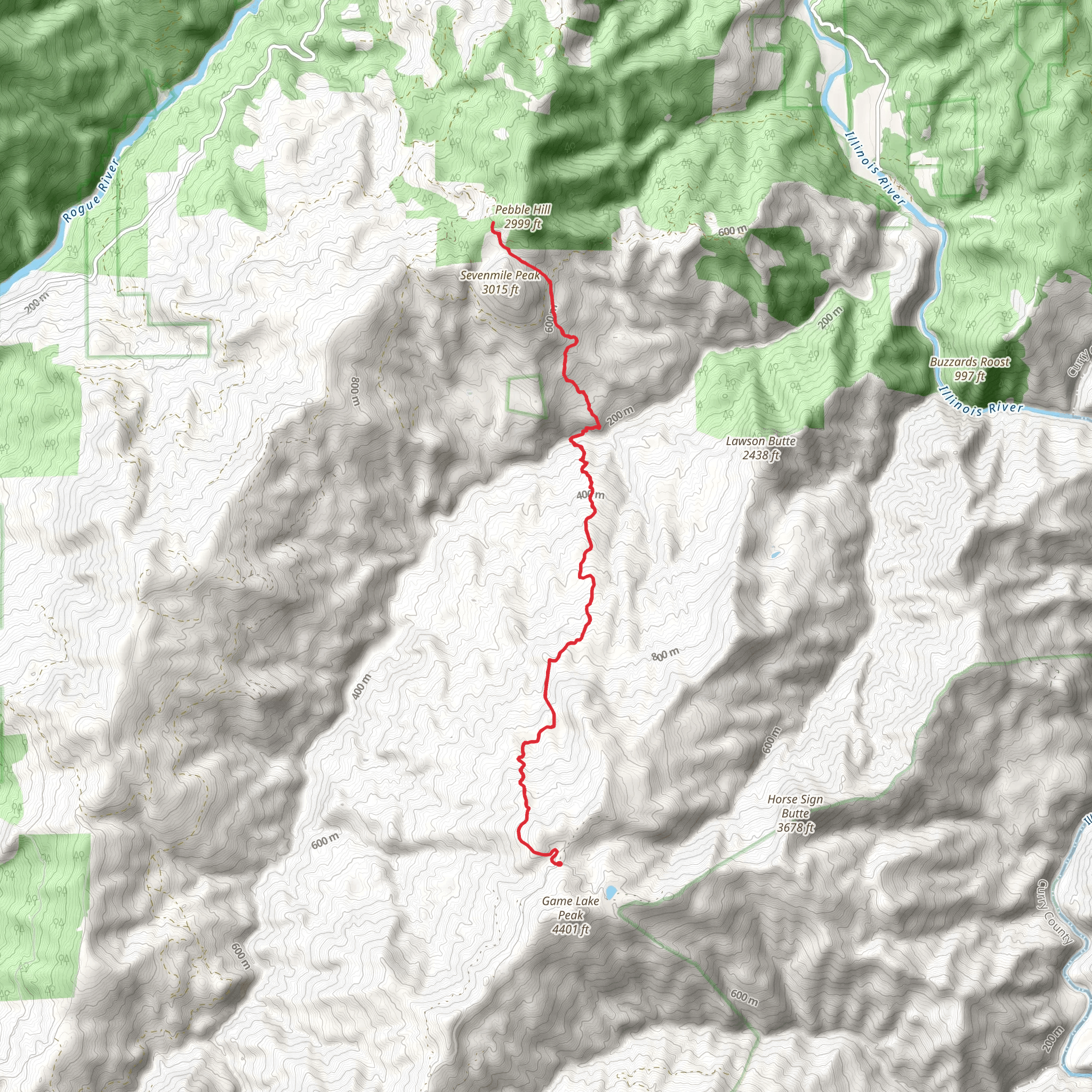 Lawson Creek Trail mobile static map