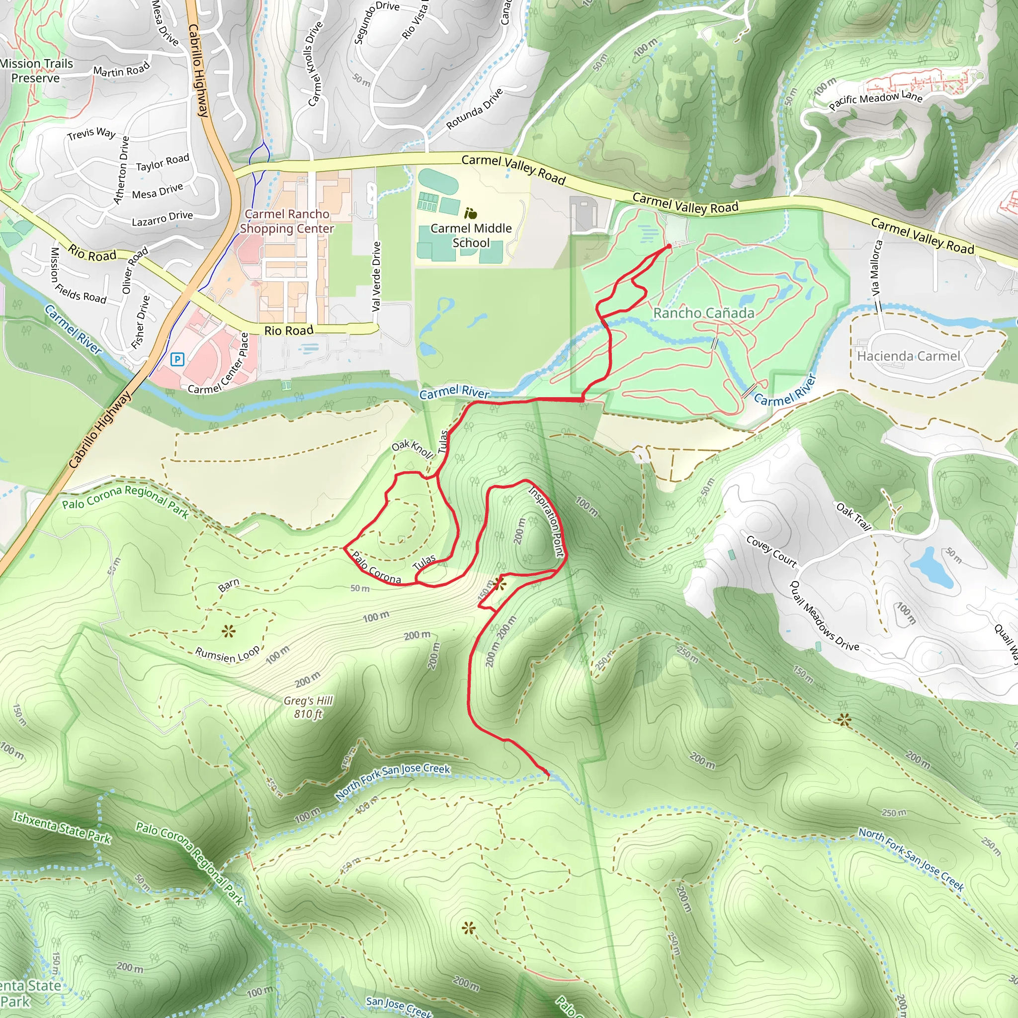 Animas Pond, Inspiration Point and Tulas Loop mobile static map